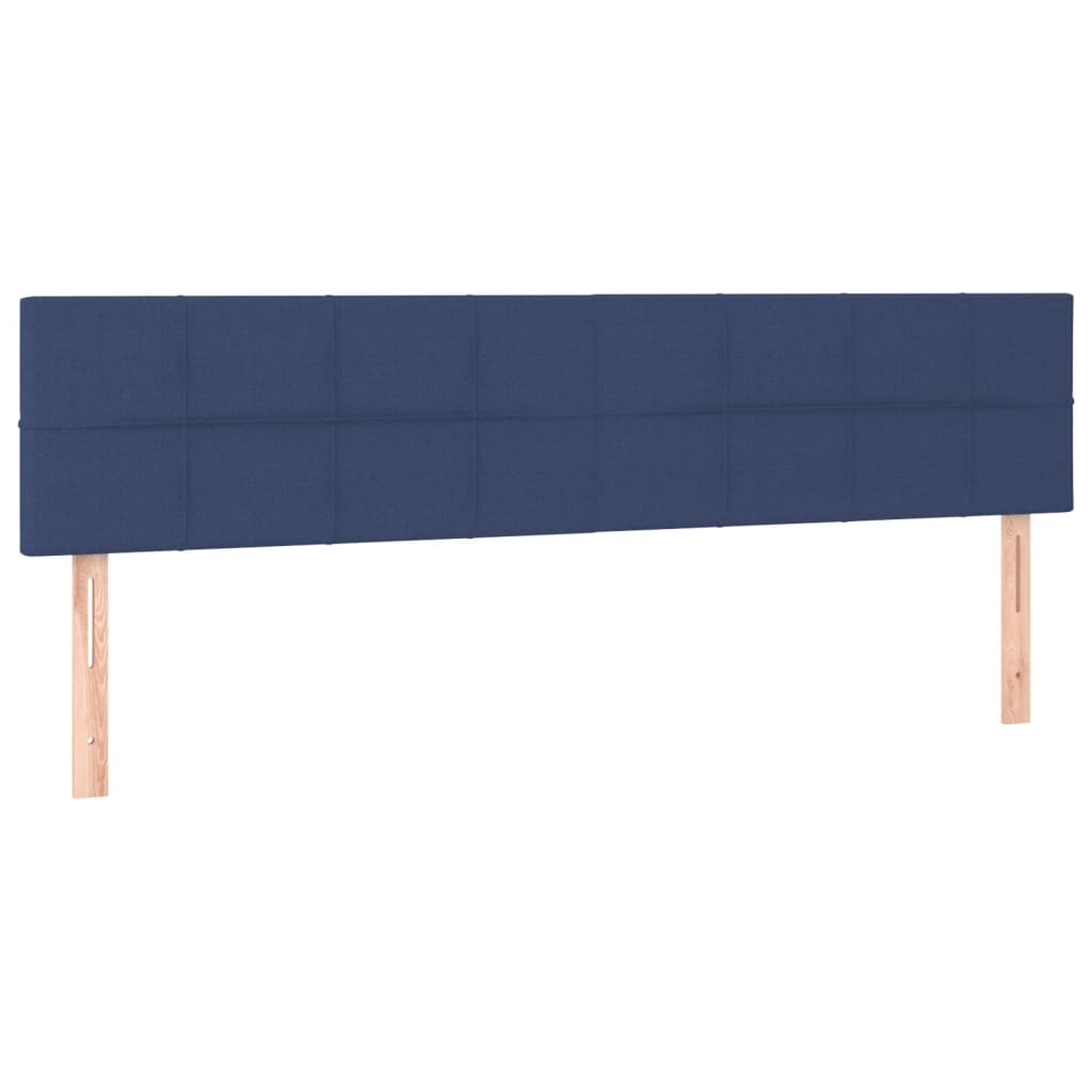 vidaXL Κρεβάτι Boxspring με Στρώμα & LED Μπλε 180x200 εκ. Υφασμάτινο