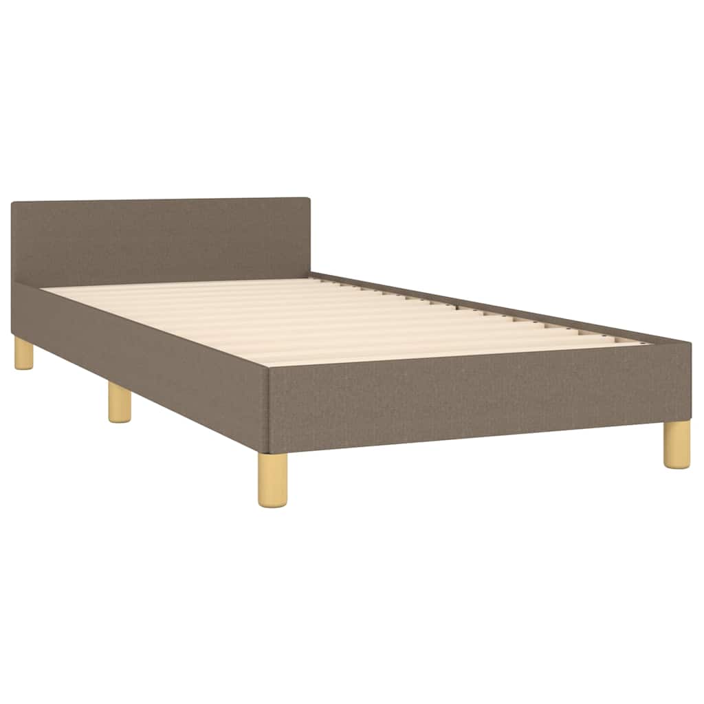 vidaXL Σκελετός Κρεβατιού Χωρίς Στρώμα Taupe 90x200 εκ. Υφασμάτινο