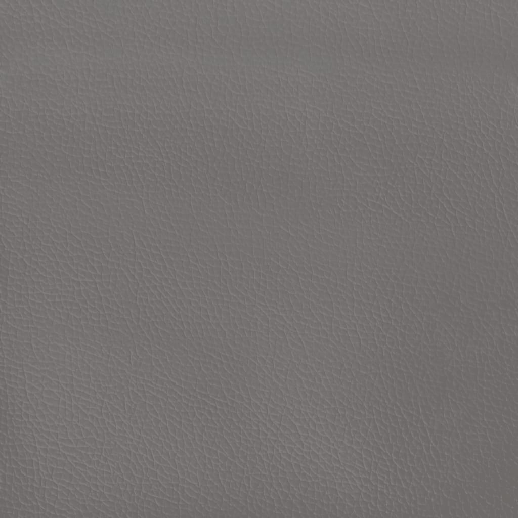 vidaXL Πλαίσιο Κρεβατιού με Κεφαλάρι Γκρι 160x200 εκ. Συνθετικό Δέρμα