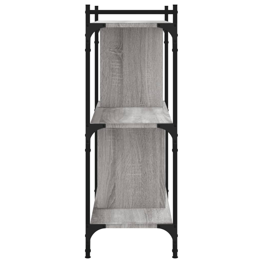 vidaXL Βιβλιοθήκη 3 Επιπέδων Γκρι Sonoma 76 x 32 x 88 εκ. Επεξ. Ξύλο