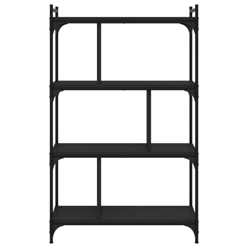 vidaXL Βιβλιοθήκη 4 Επιπέδων Μαύρη 76 x 32 x 123 εκ. από Επεξεργ. Ξύλο