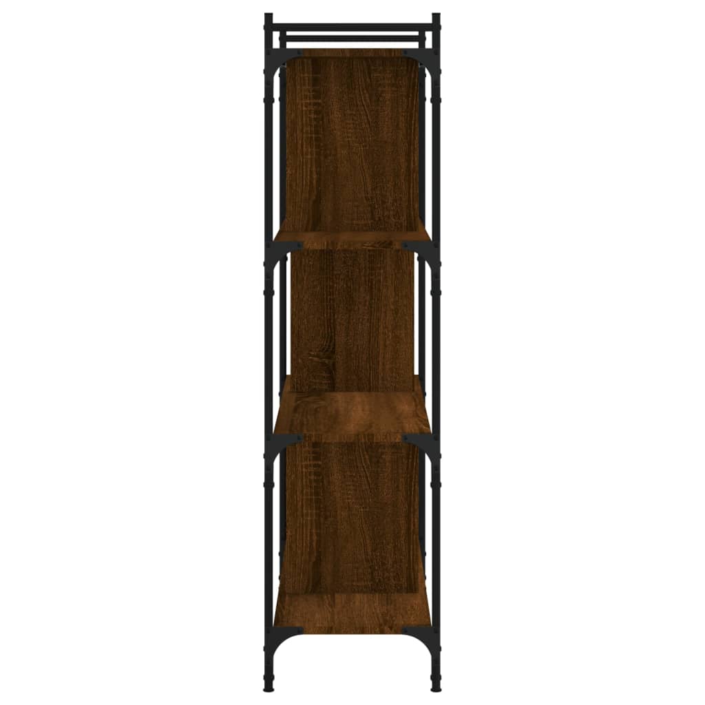 vidaXL Βιβλιοθήκη 4 Επιπέδων Καφέ Δρυς 76 x 32 x 123 εκ. Επεξ. Ξύλο