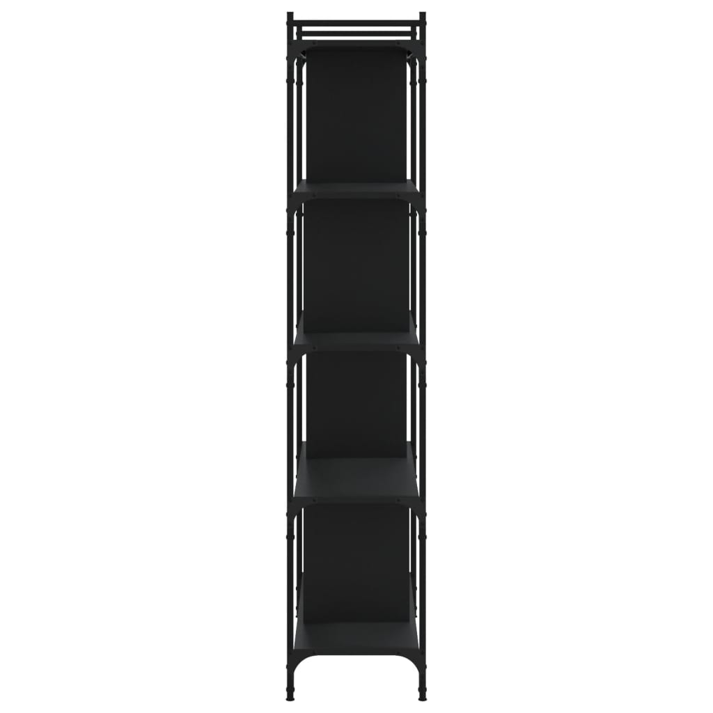 vidaXL Βιβλιοθήκη 5 Επιπέδων Μαύρη 76x32x158 εκ. Επεξεργασμένο Ξύλο