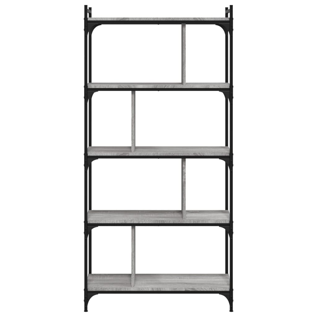 vidaXL Βιβλιοθήκη 5 Επιπέδων Γκρι Sonoma 76 x 32 x 158 εκ. Επεξ. Ξύλο