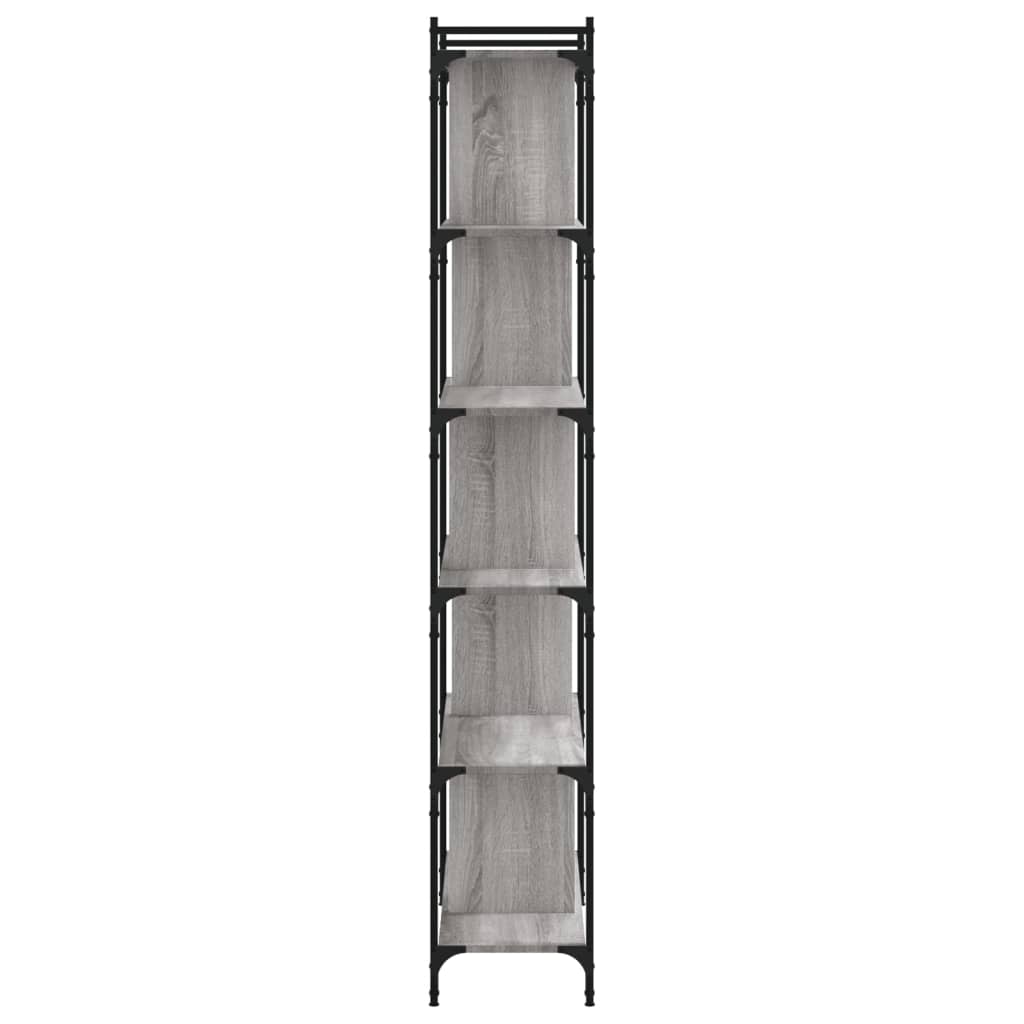 vidaXL Βιβλιοθήκη 6 Επιπέδων Γκρι Sonoma 76 x 32 x 192 εκ. Επεξ. Ξύλο