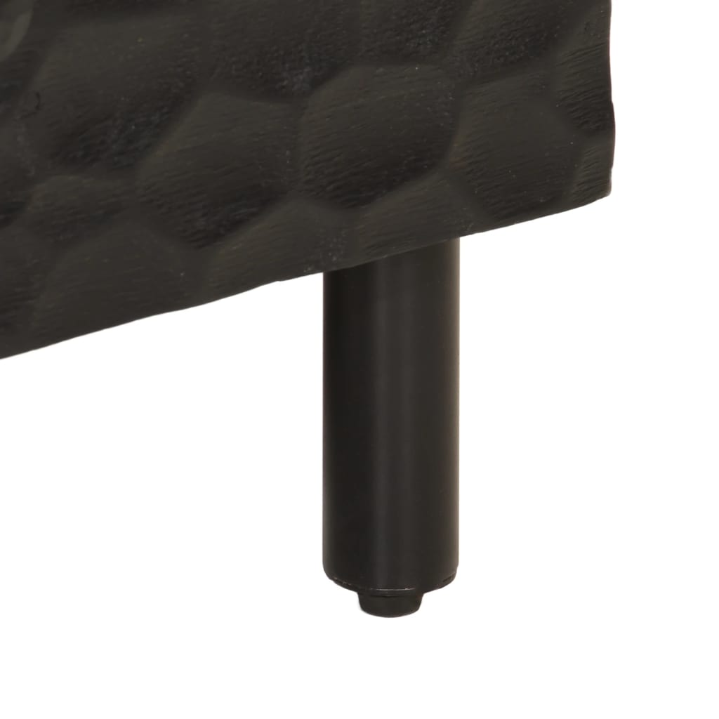 vidaXL Κομοδίνο Μαύρο 50 x 33 x 60 εκ. από Μασίφ Ξύλο Μάνγκο