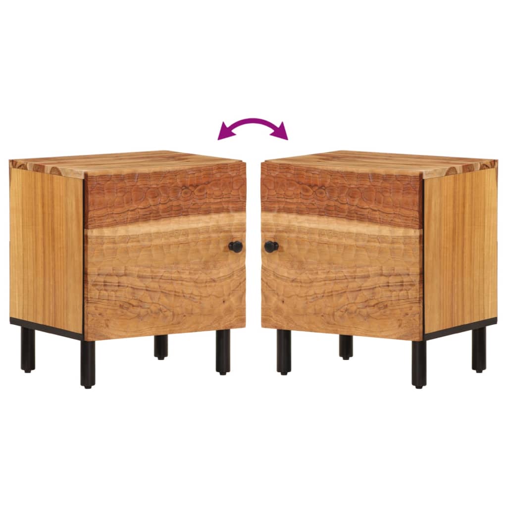 vidaXL Κομοδίνα 2 τεμ. 40 x 33 x 46 εκ. από Μασίφ Ξύλο Ακακίας