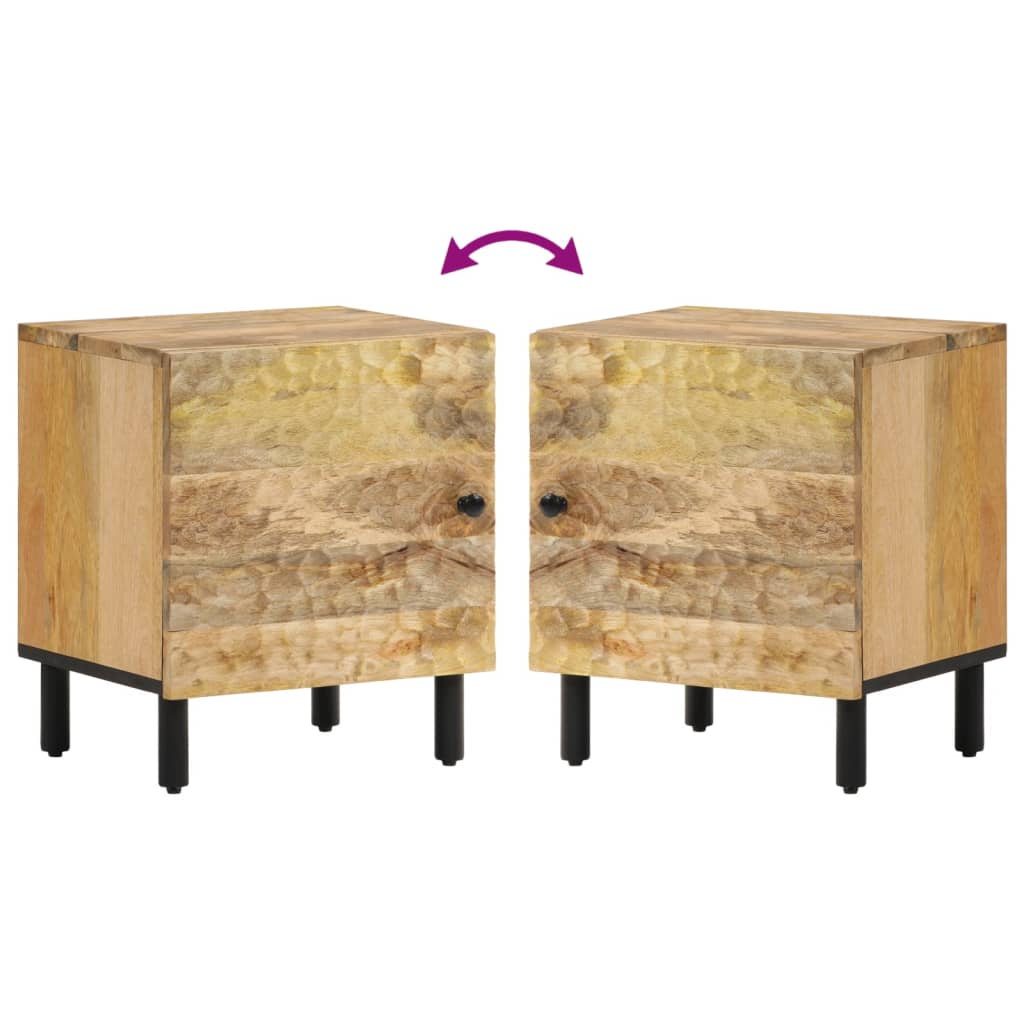 vidaXL Κομοδίνα 2 τεμ. 40 x 33 x 46 εκ. από Μασίφ Ξύλο Μάνγκο