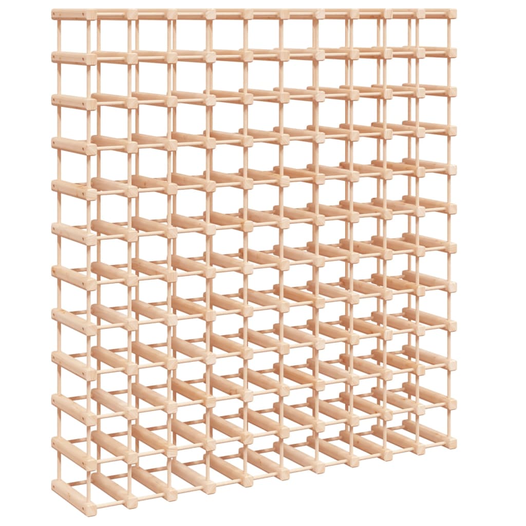 vidaXL Ραφιέρα Κρασιών 120 Κρασιά 112,5x23x123,5εκ. Μασίφ Ξύλο Πεύκου