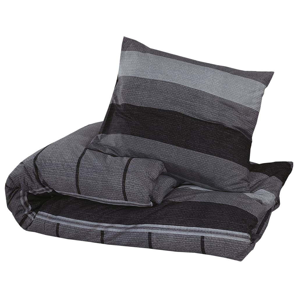 vidaXL Σετ Παπλωματοθήκης Σκούρο Γκρι 260 x 220 εκ. Βαμβακερό