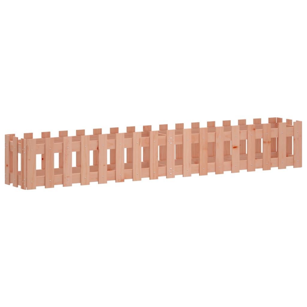 vidaXL Ζαρντινιέρα με Σχέδιο Φράχτη 200x30x30 εκ. Μασίφ Ψευδοτσούγκα