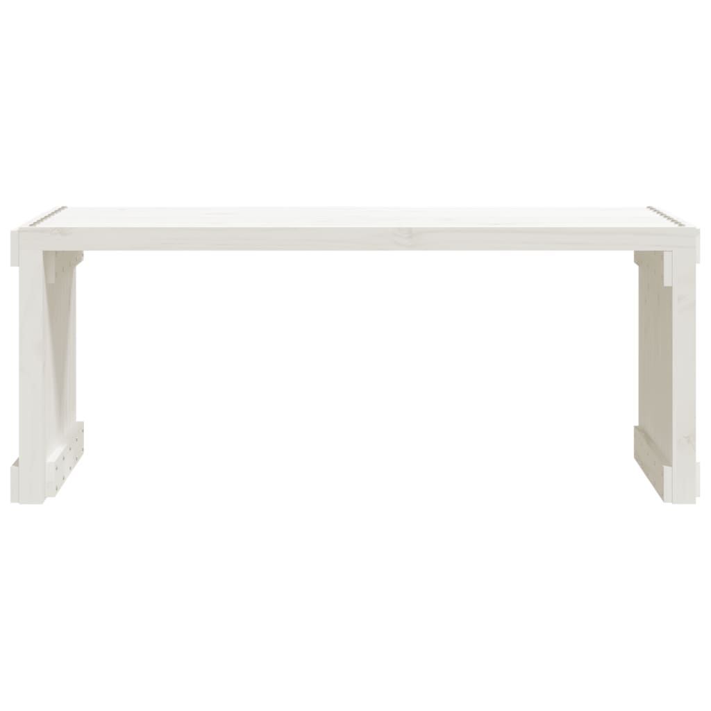 vidaXL Παγκάκι Κήπου Επεκτάσιμο Λευκό 212,5x40,5x45εκ. Μασίφ Πεύκο