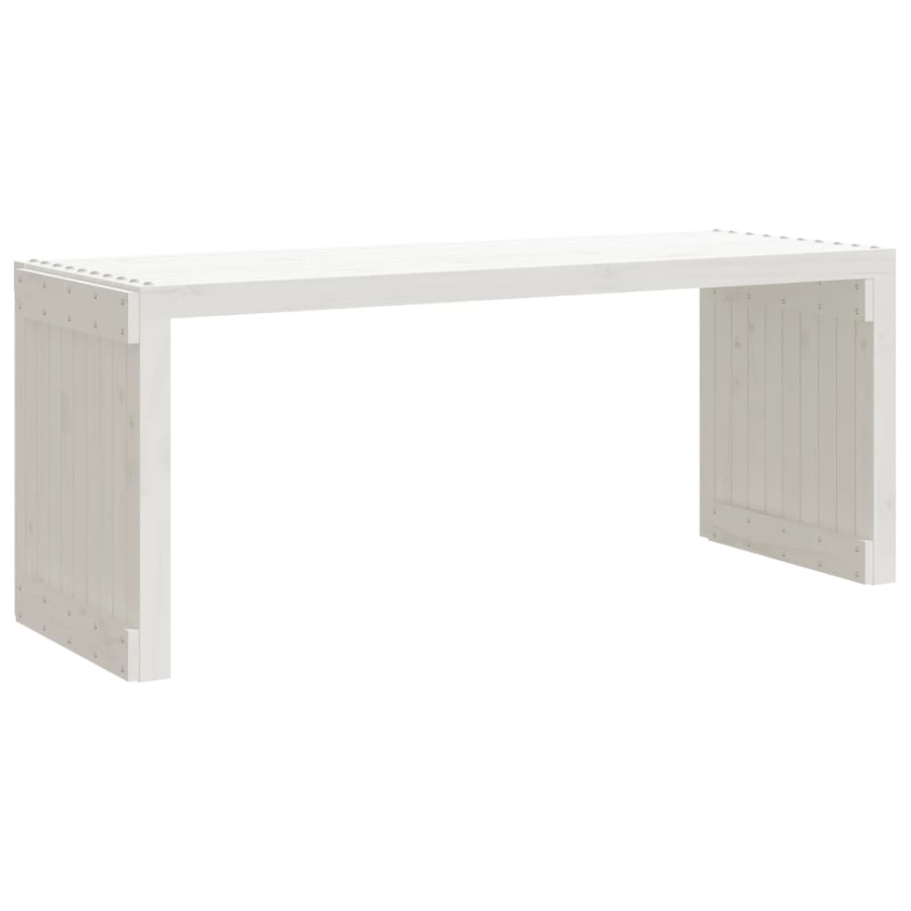 vidaXL Παγκάκι Κήπου Επεκτάσιμο Λευκό 212,5x40,5x45εκ. Μασίφ Πεύκο