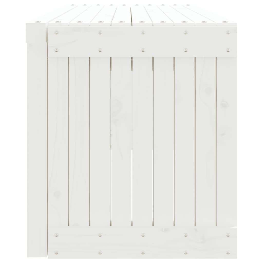 vidaXL Παγκάκι Κήπου Επεκτάσιμο Λευκό 212,5x40,5x45εκ. Μασίφ Πεύκο