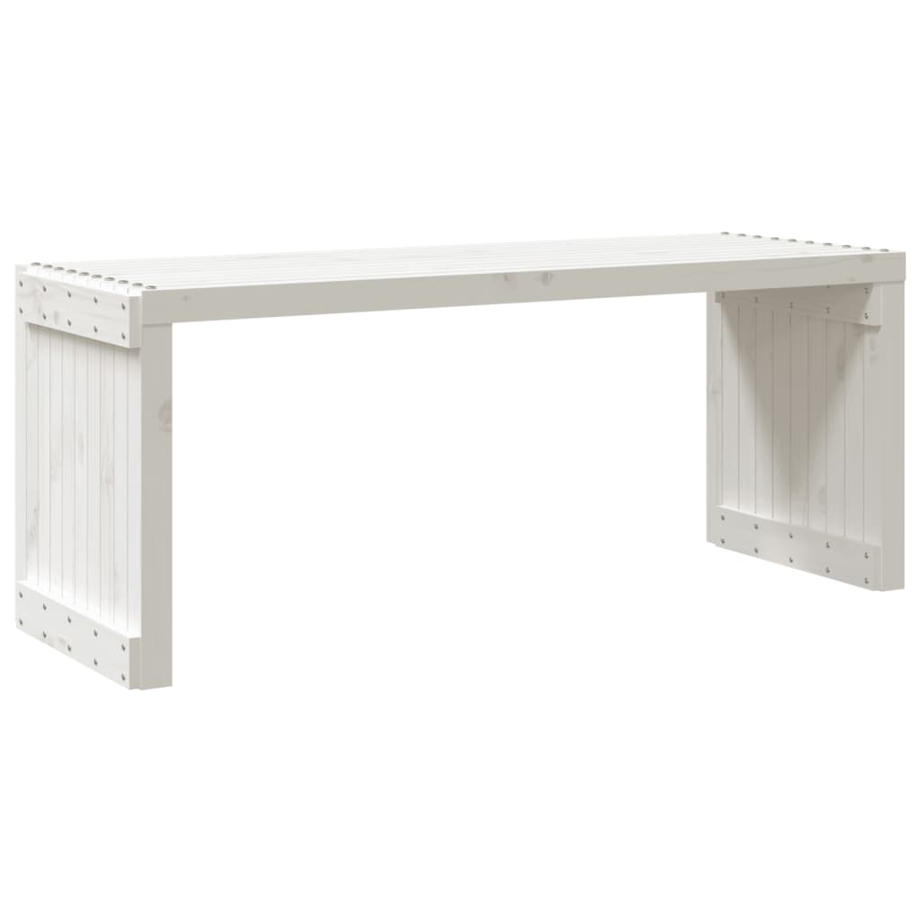 vidaXL Παγκάκι Κήπου Επεκτάσιμο Λευκό 212,5x40,5x45εκ. Μασίφ Πεύκο