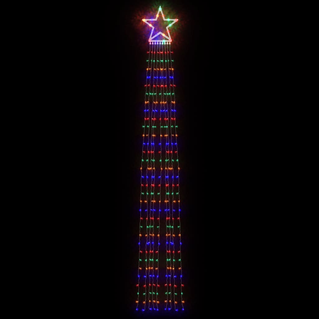 vidaXL Φωτιστικό Χριστουγεννιάτικο Δέντρο 320 LED Πολύχρωμο 375 εκ.