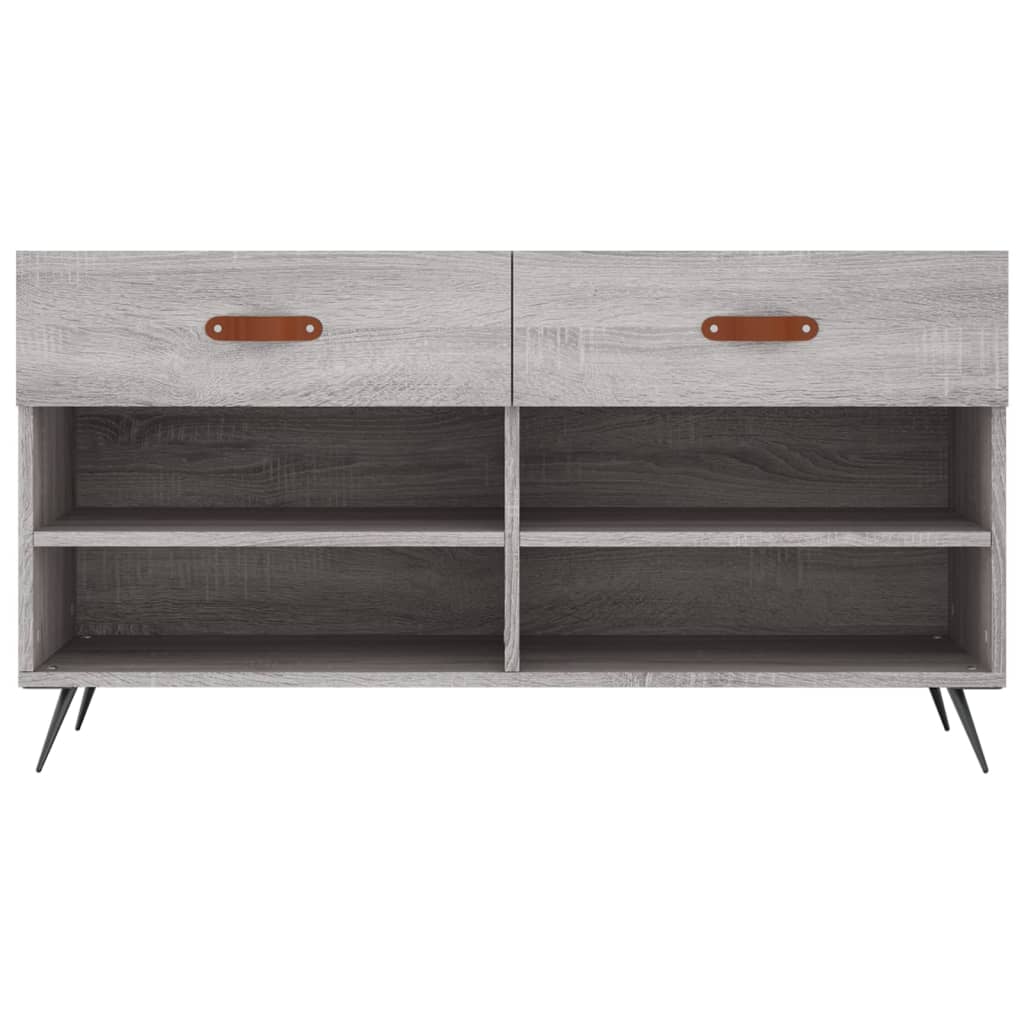 vidaXL Παπουτσοθήκη Γκρι Sonoma 102x35x55 εκ. από Επεξεργασμένο Ξύλο