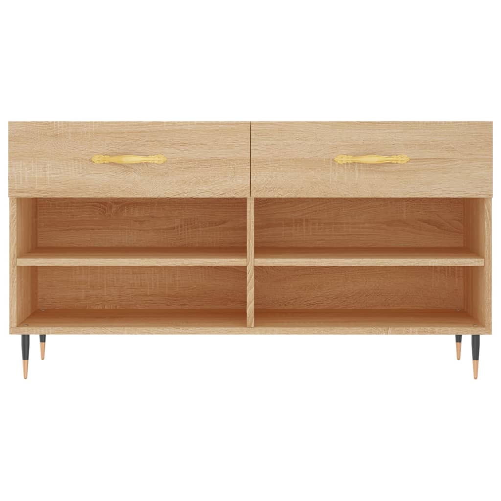 vidaXL Παπουτσοθήκη Sonoma Δρυς 102x35x55 εκ. από Επεξεργασμένο Ξύλο