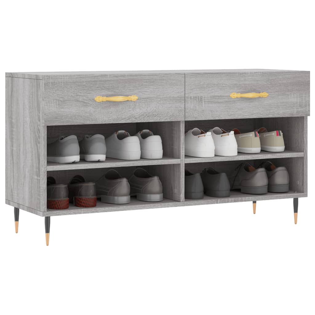 vidaXL Παπουτσοθήκη Γκρι Sonoma 102x35x55 εκ. από Επεξεργασμένο Ξύλο