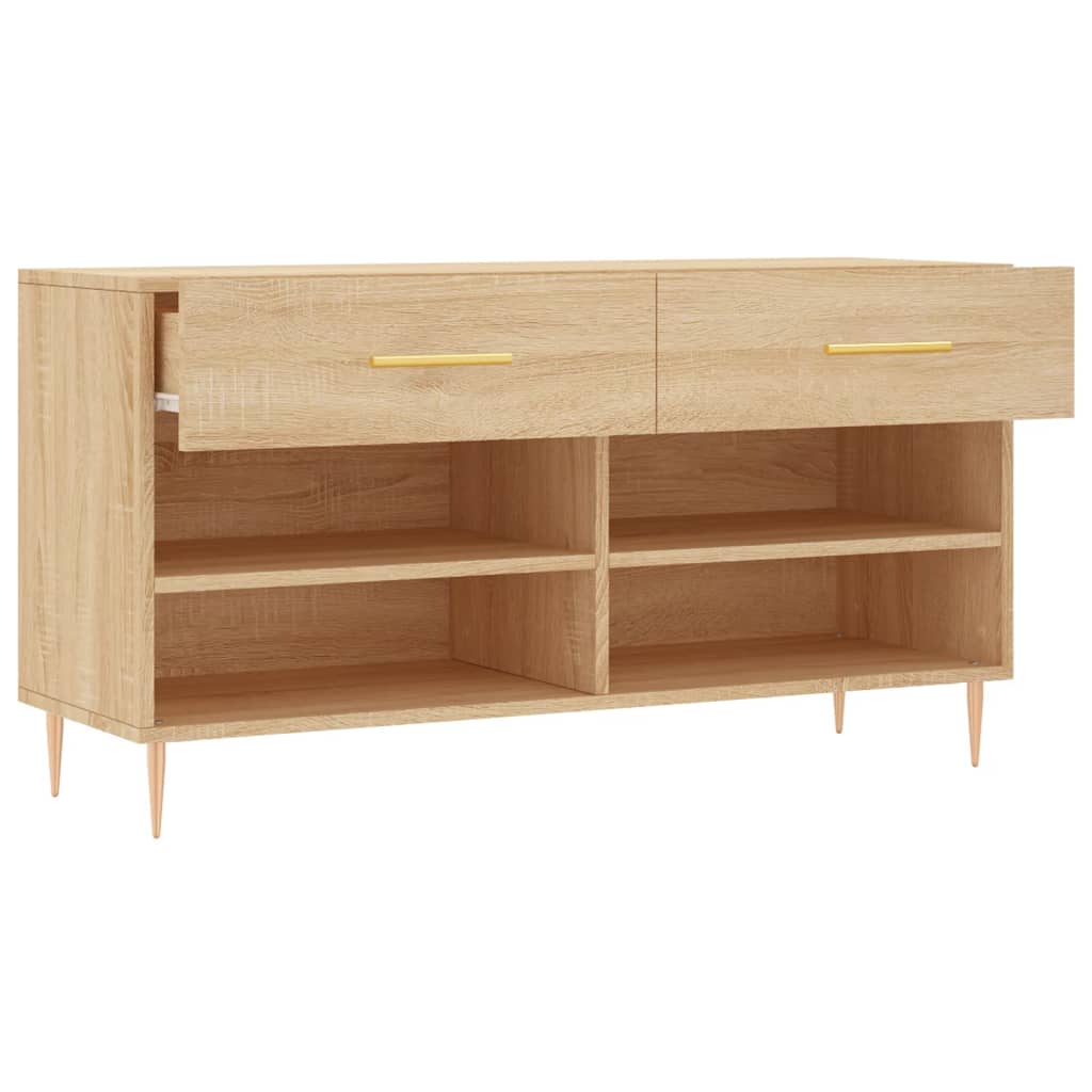 vidaXL Παπουτσοθήκη Sonoma Δρυς 102x35x55 εκ. από Επεξεργασμένο Ξύλο