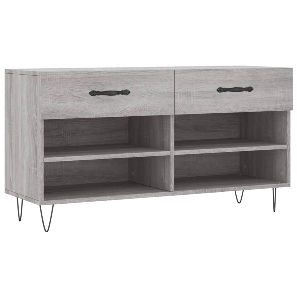 vidaXL Παπουτσοθήκη Γκρι Sonoma 102x35x55 εκ. από Επεξεργασμένο Ξύλο