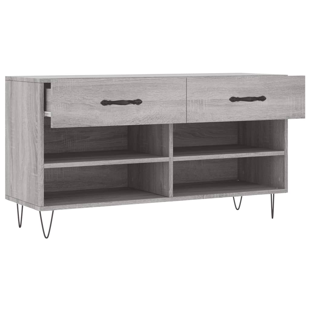 vidaXL Παπουτσοθήκη Γκρι Sonoma 102x35x55 εκ. από Επεξεργασμένο Ξύλο