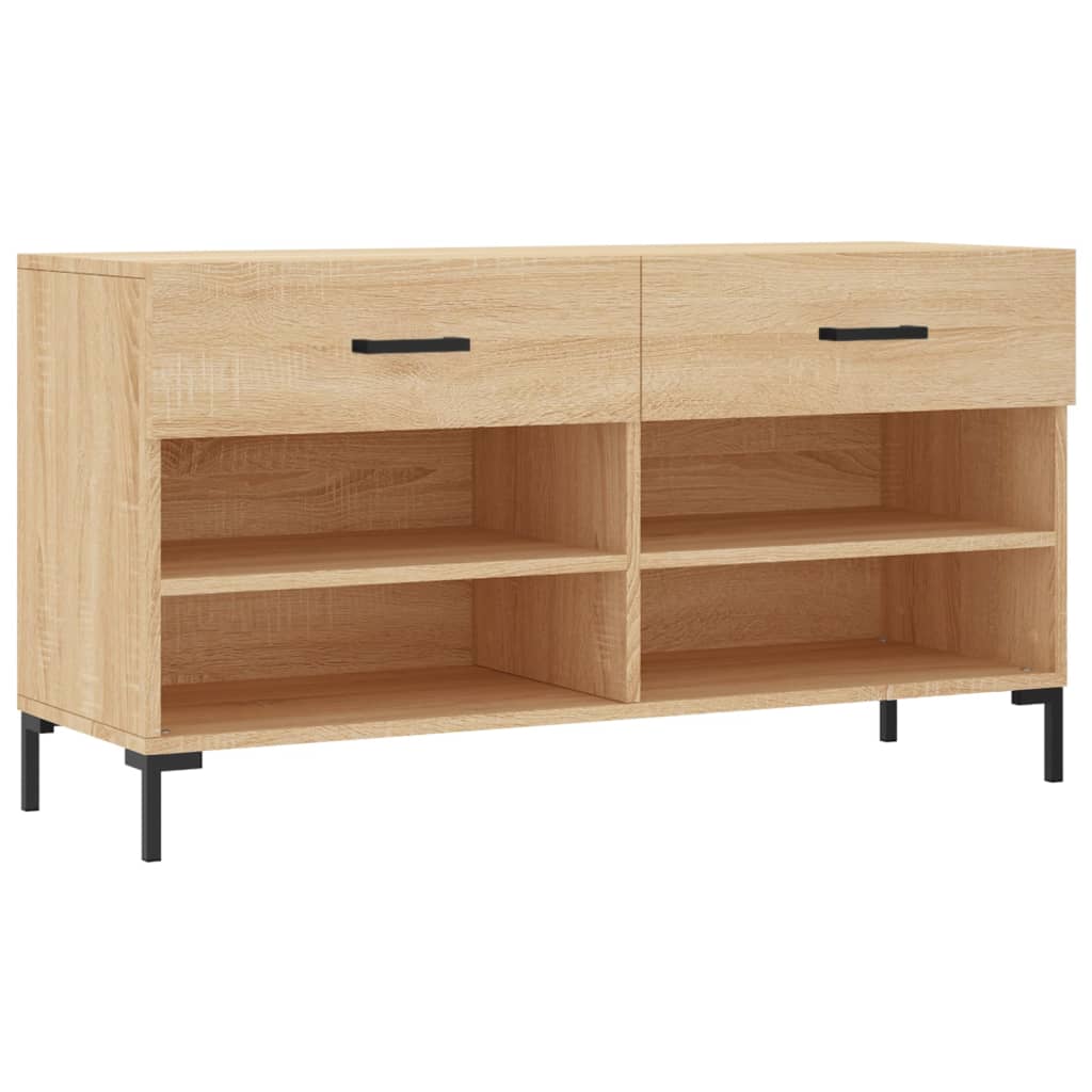 vidaXL Παπουτσοθήκη Sonoma Δρυς 102x35x55 εκ. από Επεξεργασμένο Ξύλο