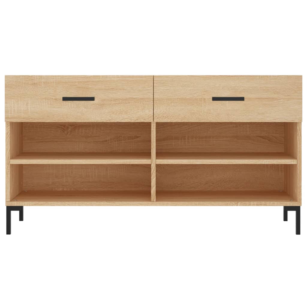vidaXL Παπουτσοθήκη Sonoma Δρυς 102x35x55 εκ. από Επεξεργασμένο Ξύλο