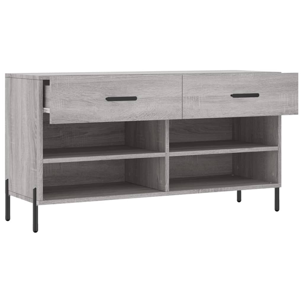 vidaXL Παπουτσοθήκη Γκρι Sonoma 102x35x55 εκ. από Επεξεργασμένο Ξύλο