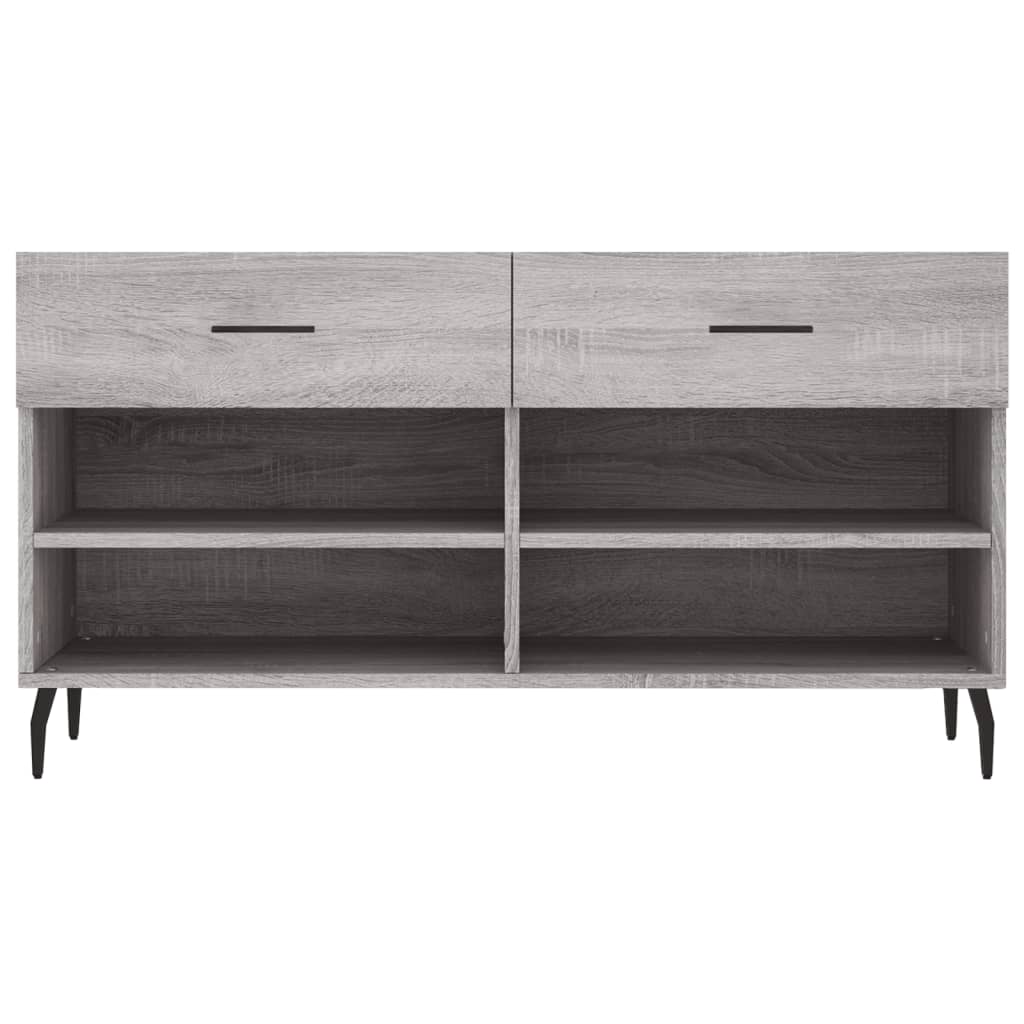 vidaXL Παπουτσοθήκη Γκρι Sonoma 102x35x55 εκ. από Επεξεργασμένο Ξύλο