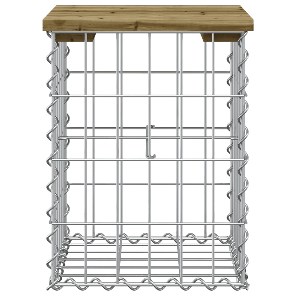 vidaXL Παγκάκι Κήπου Συρματοκιβώτιο 33x31x42 εκ. Εμποτ. Ξύλο Πεύκου