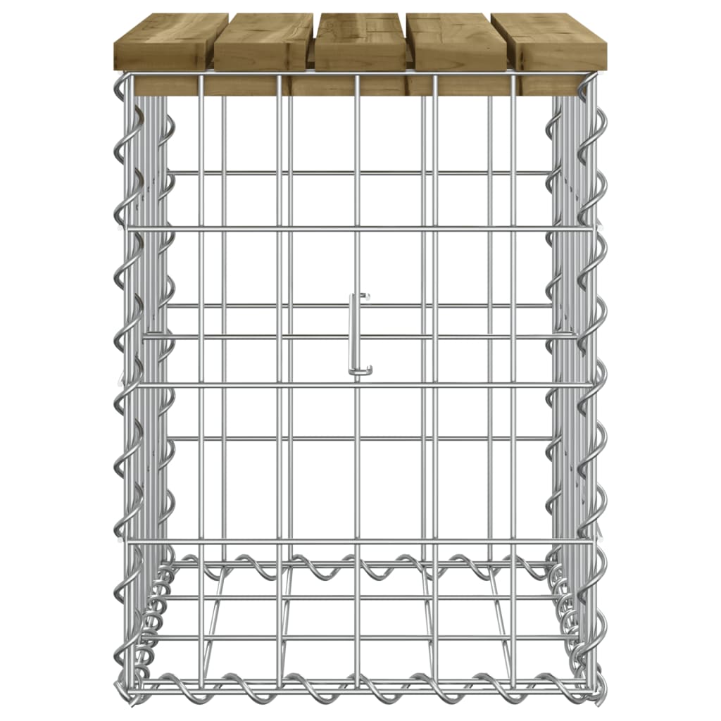 vidaXL Παγκάκι Κήπου Συρματοκιβώτιο 33x31x42 εκ. Εμποτ. Ξύλο Πεύκου