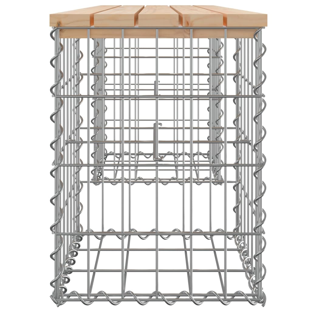 vidaXL Παγκάκι Κήπου Συρματοκιβώτιο 103x31x42εκ. από Μασίφ Ξύλο Πεύκου