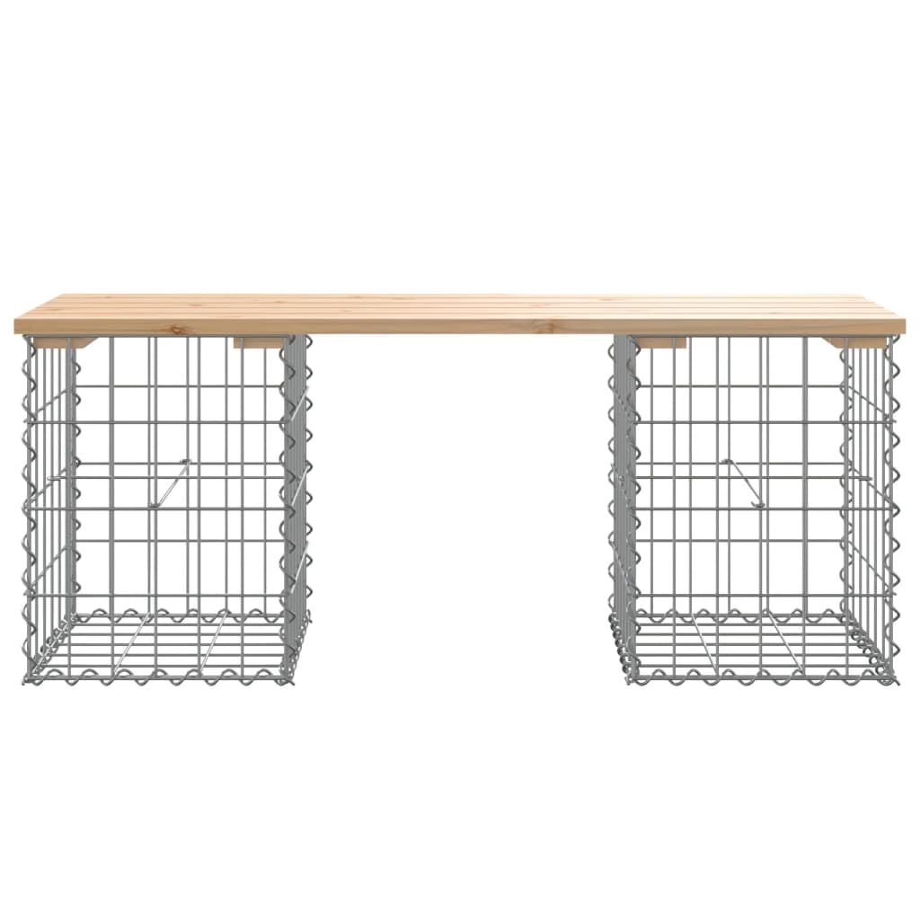 vidaXL Παγκάκι Κήπου Συρματοκιβώτιο 103x31x42εκ. από Μασίφ Ξύλο Πεύκου