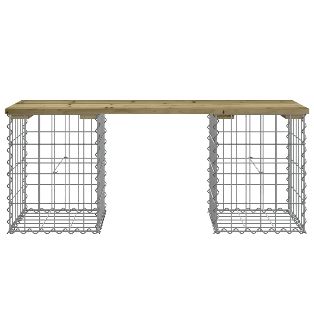 vidaXL Παγκάκι Κήπου Συρματοκιβώτιο 103x31x42 εκ. Εμποτ. Ξύλο Πεύκου
