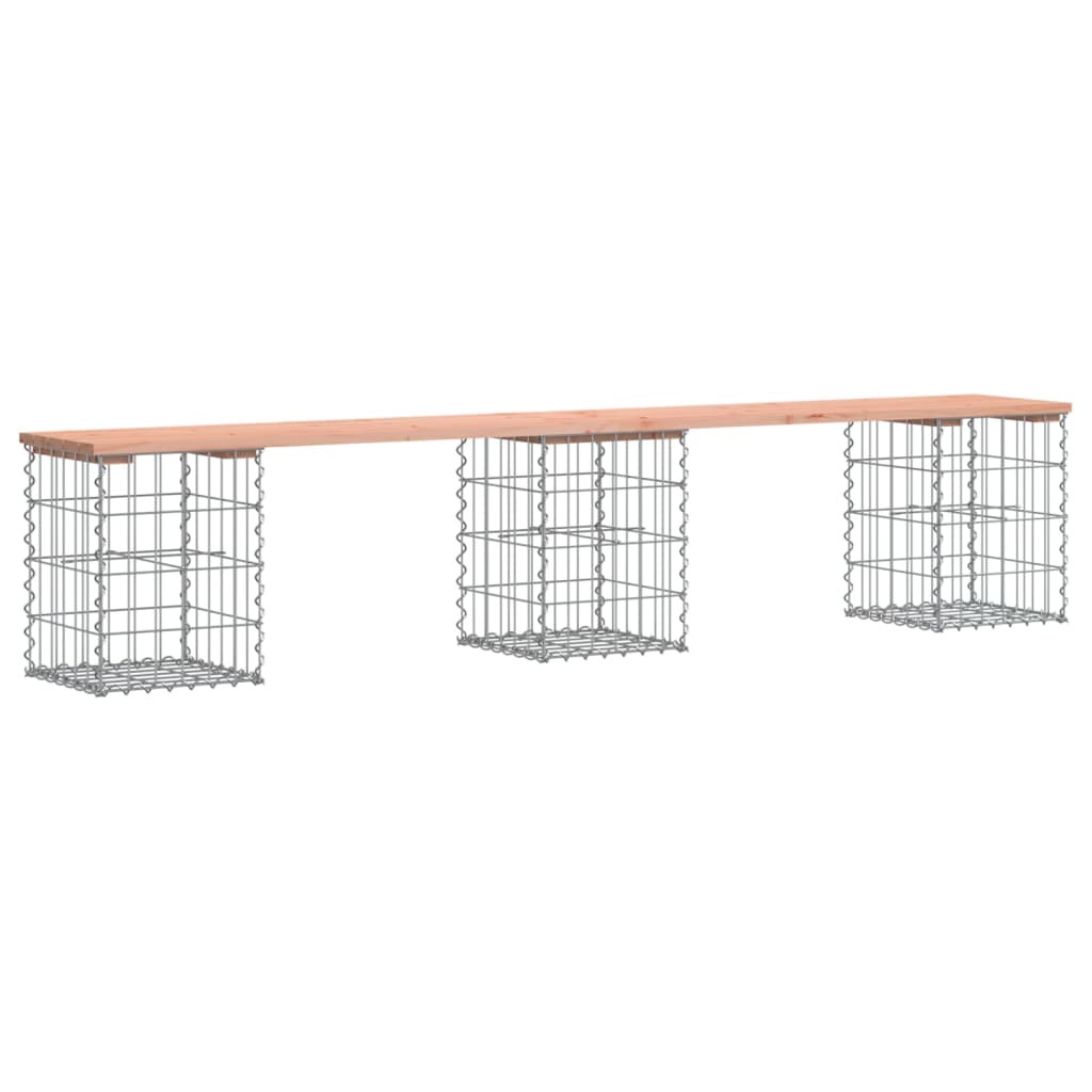 vidaXL Πάγκος Κήπου Συρματοκιβώτιο 203x31x42 εκ. Μασίφ Ψευδοτσούγκα