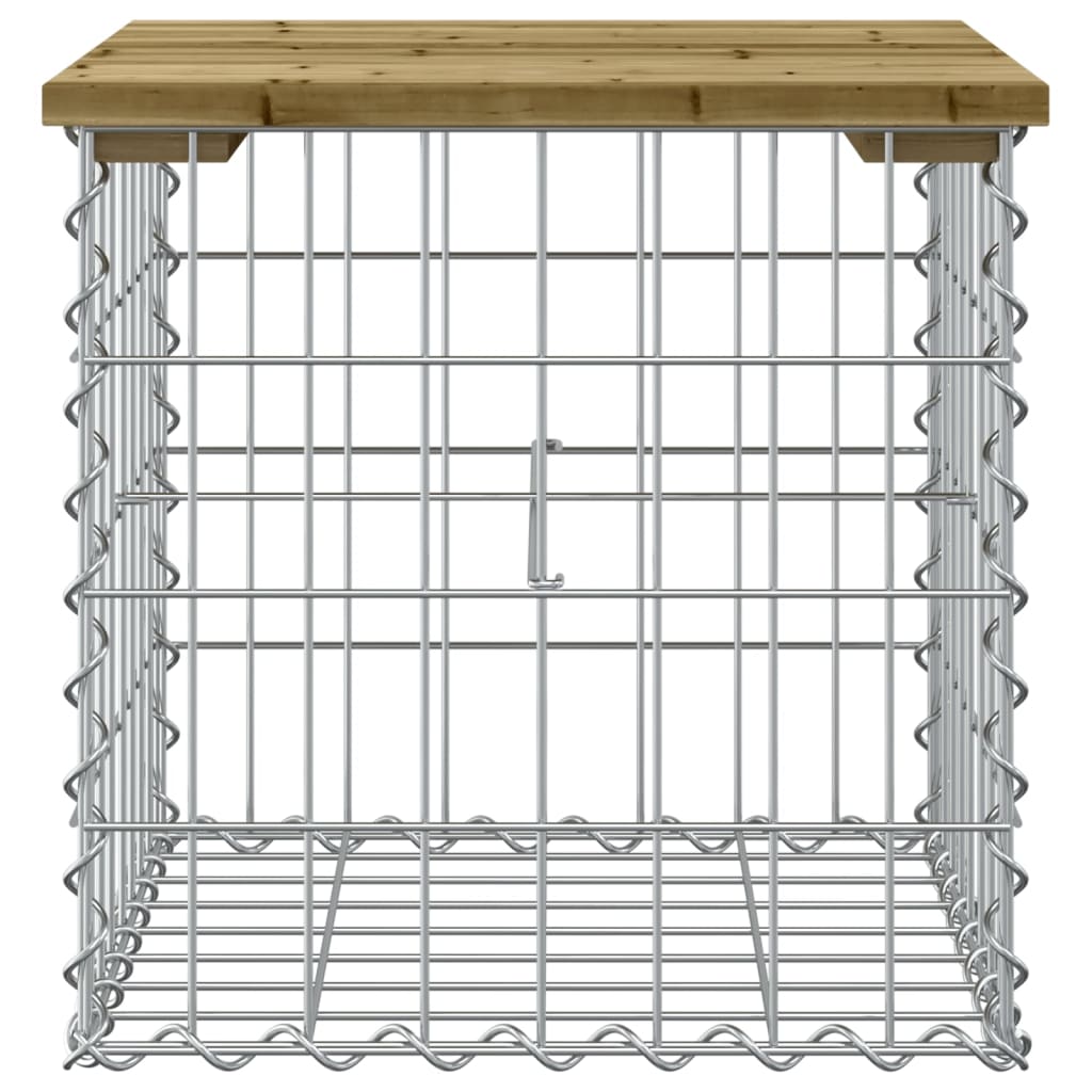 vidaXL Παγκάκι Κήπου Συρματοκιβώτιο 43x44x42 εκ. Εμποτ. Ξύλο Πεύκου