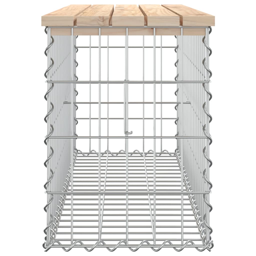 vidaXL Παγκάκι Κήπου Συρματοκιβώτιο 103x31,5x42 εκ. Μασίφ Ξύλο Πεύκου