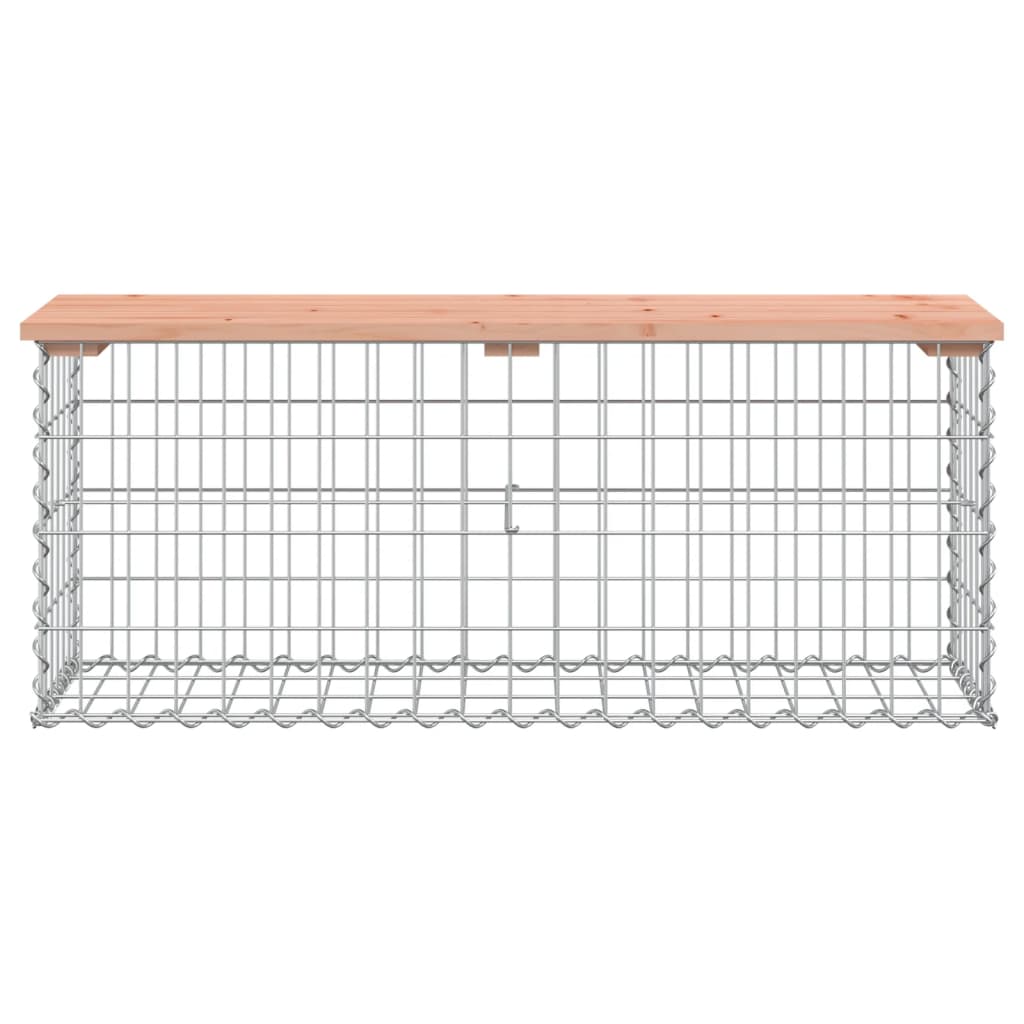 vidaXL Πάγκος Κήπου Συρματοκιβώτιο 103x31,5x42 εκ. Μασίφ Ψευδοτσούγκα