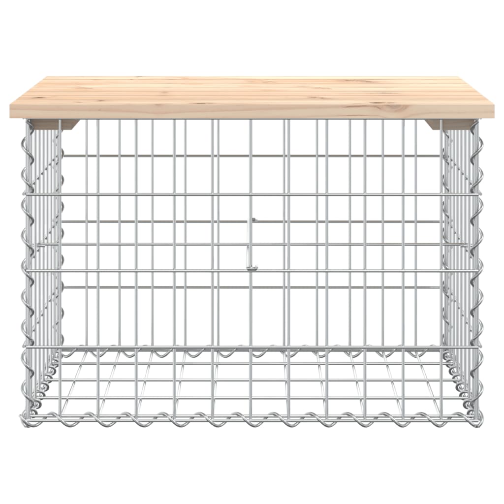 vidaXL Παγκάκι Κήπου Συρματοκιβώτιο 63x44x42 εκ. από Μασίφ Ξύλο Πεύκου