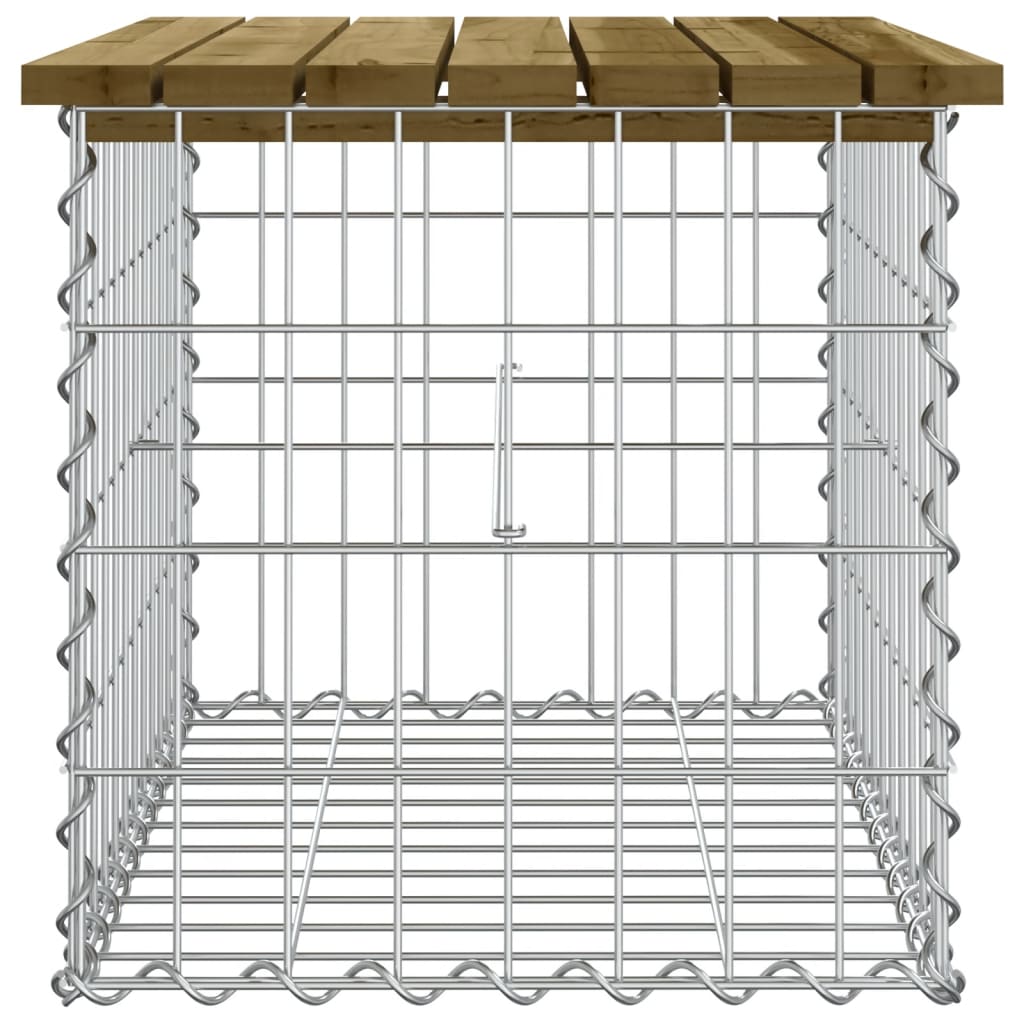 vidaXL Παγκάκι Κήπου Συρματοκιβώτιο 63x44x42 εκ. Εμποτ. Ξύλο Πεύκου