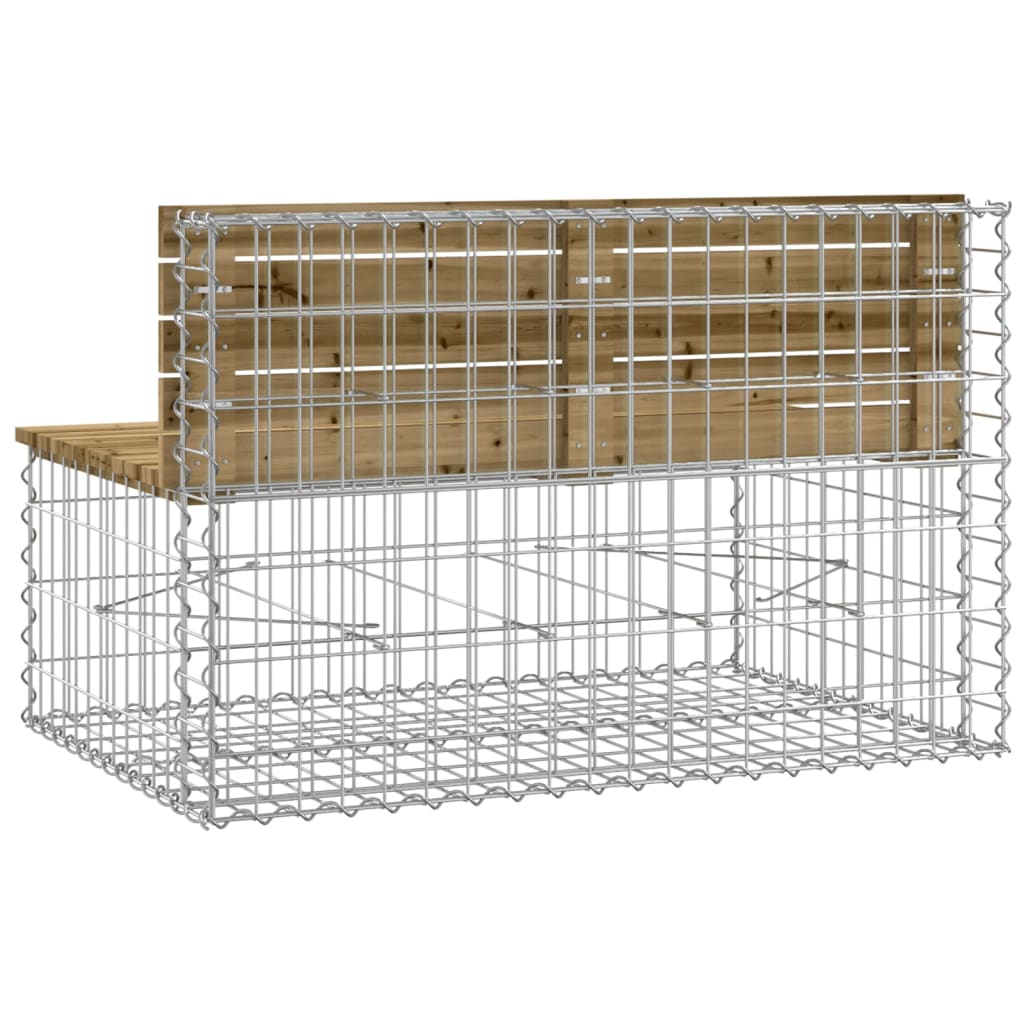 vidaXL Παγκάκι Κήπου Συρματοκιβώτιο 103x70x65 εκ. Εμποτ. Ξύλο Πεύκου
