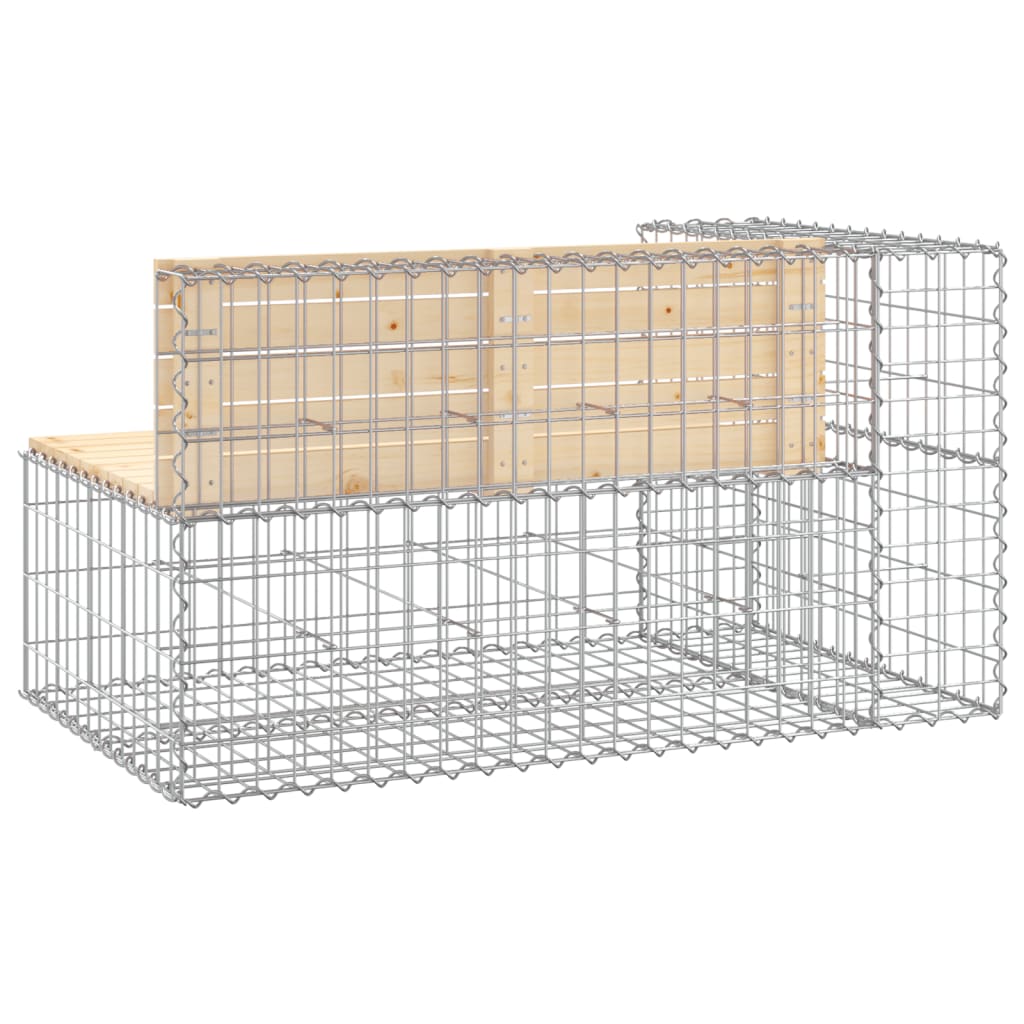 vidaXL Παγκάκι Κήπου Συρματοκιβώτιο 122x71x65,5 εκ. Μασίφ Ξύλο Πεύκου