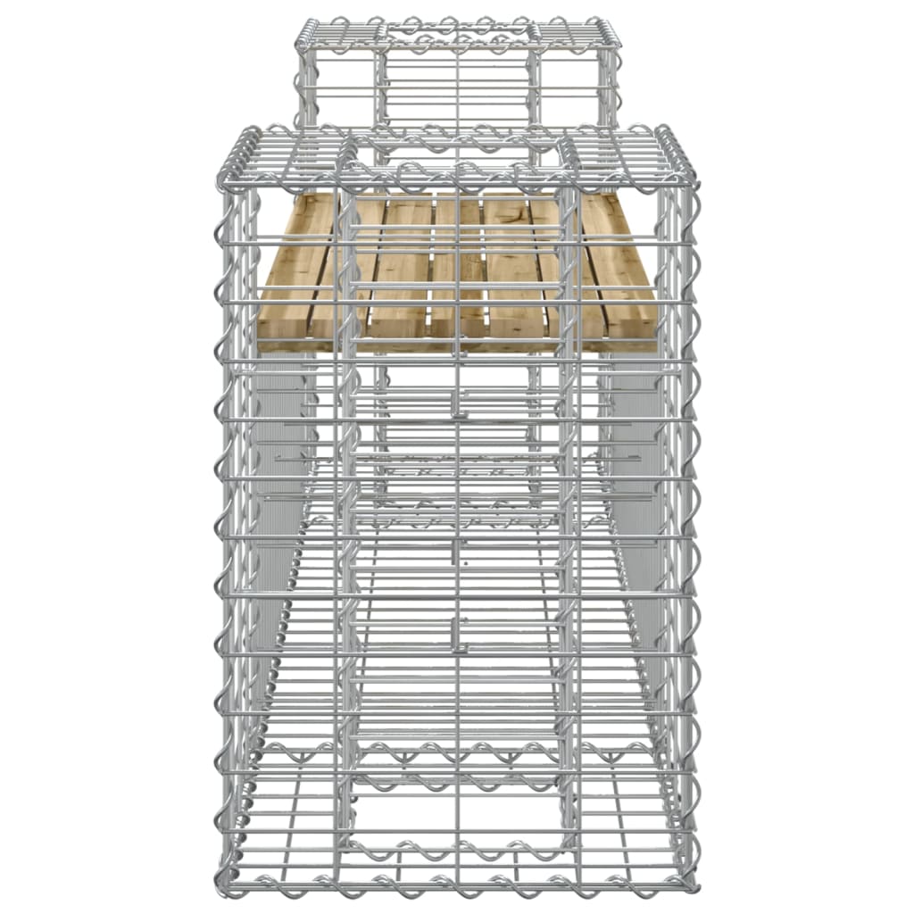 vidaXL Παγκάκι Κήπου Συρματοκιβώτιο 183x41x60,5 εκ. Εμποτ. Ξύλο Πεύκου