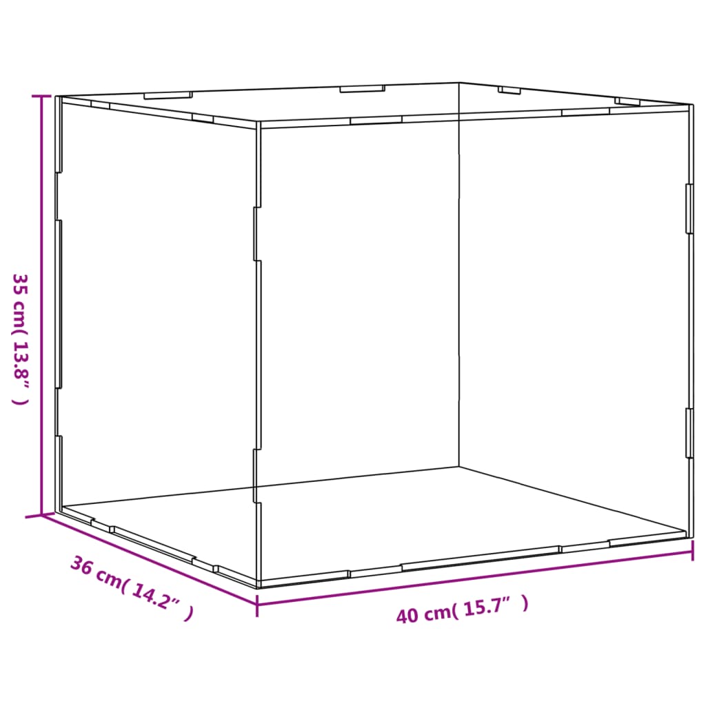 vidaXL Κουτί Βιτρίνα Διάφανο 40 x 36 x 35 εκ. Ακρυλικό