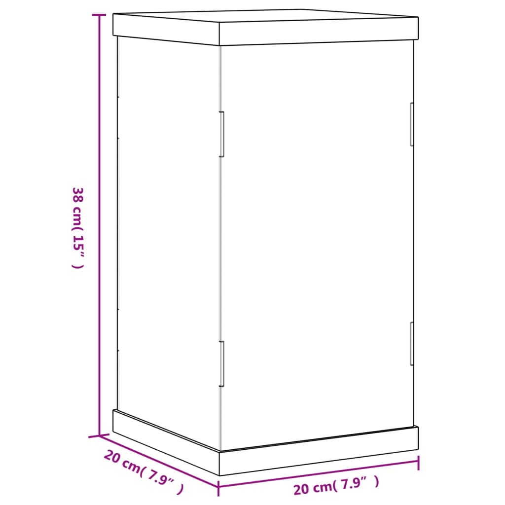 vidaXL Κουτί Βιτρίνα Διάφανο 20 x 20 x 38 εκ. Ακρυλικό