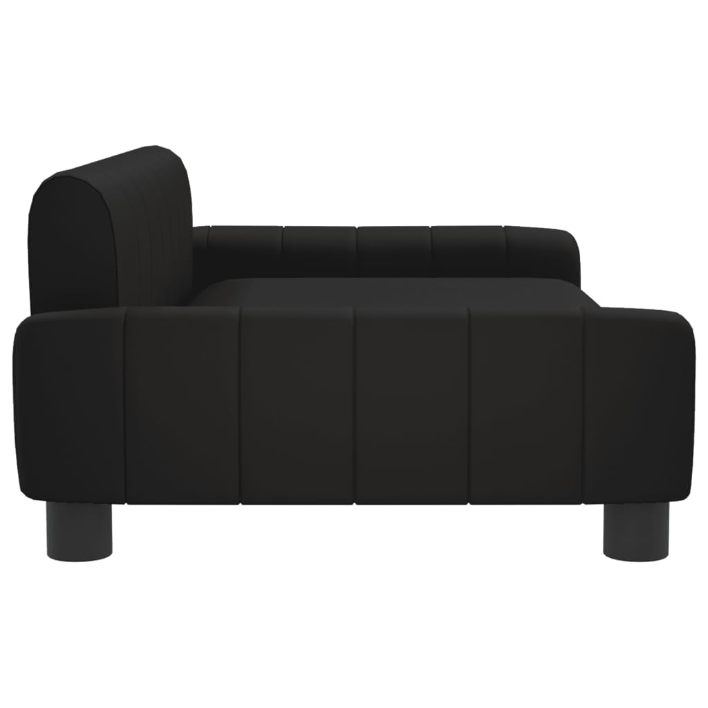 vidaXL Καναπές Παιδικός Μαύρος 90 x 53 x 30 εκ. από Συνθετικό Δέρμα