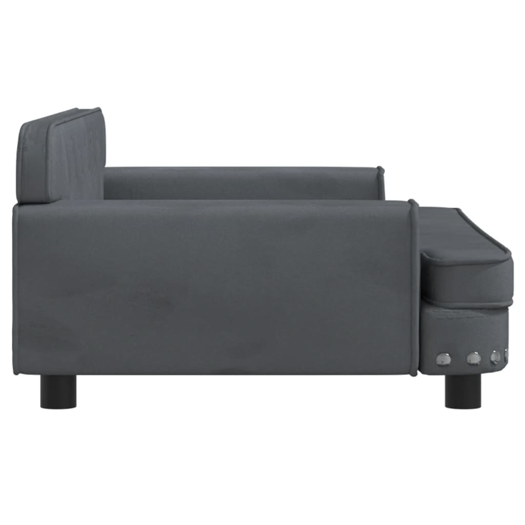 vidaXL Καναπές Παιδικός Σκούρο Γκρι 90 x 53 x 30 εκ. από Βελούδο
