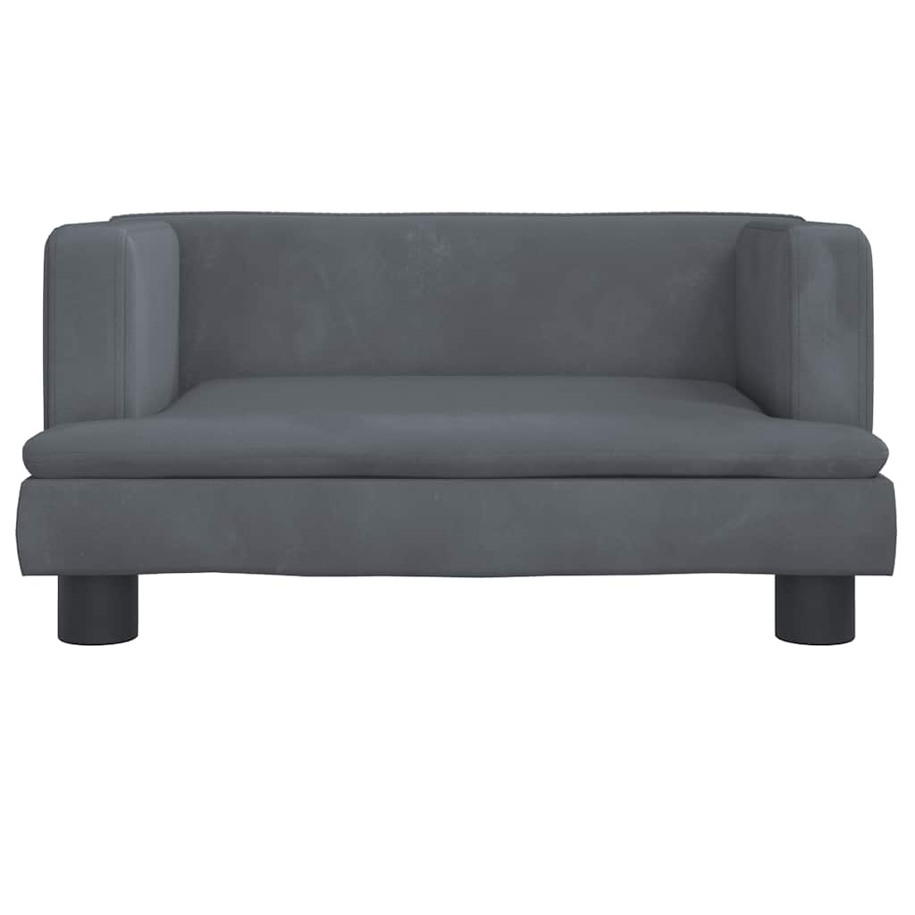 vidaXL Καναπές Παιδικός Σκούρο Γκρι 60 x 40 x 30 εκ. από Βελούδο