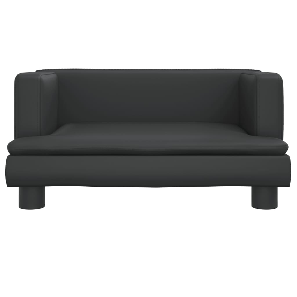 vidaXL Καναπές Παιδικός Μαύρος 60 x 40 x 30 εκ. από Συνθετικό Δέρμα